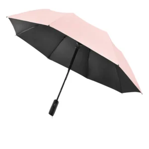 Multi-Color 8-Rib Steel Shaft Folding Umbrella UPF 50+ Pongee Black Glue Windproof Compact Travel Umbrella