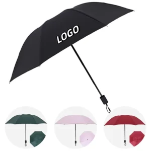 Multi-Color Custom Logo 3-Folding Automatic Sun and Rain Umbrella