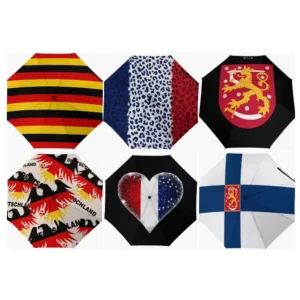 Multi-Country Flag Pattern Fully Automatic Folding Umbrella
