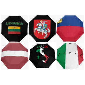 Multi-Country Flag Pattern Fully Automatic Folding Umbrella