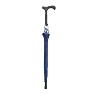 Multi-function Silver Glue Walking Stick Umbrella Long Handle Elderly Straight Rod Rainproof Non-slip Windproof UV protection