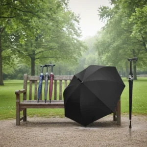 Multifunctional Strong Walking Stick Umbrella Cane for Elderly Hiking and Walking Assistance