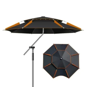 Multiple Sizes Outdoor Fishing Umbrella Camping Double-Layer Beach Umbrella Sun Protection Waterproof Patio Umbrella