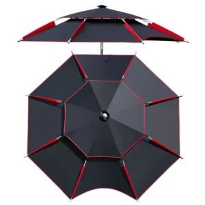 Multiple Sizes Outdoor Fishing Umbrella Camping Double-Layer Beach Umbrella Sun Protection Waterproof Patio Umbrella