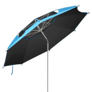 Multiple Sizes Outdoor Fishing and Camping Double-layer Beach Umbrella, Sun Protection, Waterproof, Custom Log
