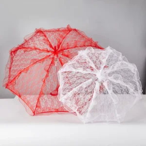 New Arrival Bohemian Lace Parasol Umbrella Manual Bridal Wedding Decorative Sun Umbrella Bride Photography Props Party