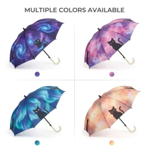 New Arrival Full Printing cat Pattern Umbrella Manual Kids Umbrella Windproof Premier Pongee Umbrella Giveaways