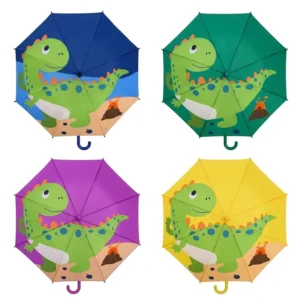New Arrival Kids Umbrella Cartoon Cute Dinosaur Umbrella Creative Design 8ribs Straight Umbrella for Rain