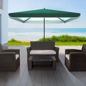 New Arrival Large Silver Coating Sunproof Waterproof Modern Square Patio Garden Beach Park Umbrella