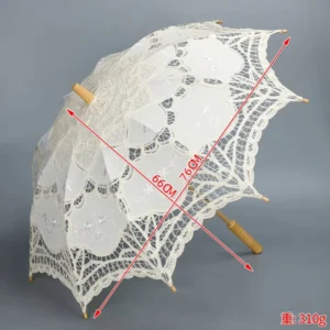 New Arrival Professional Romantic Retro Modern Style Wood & Lace Silk Umbrella for Women Dancing Wedding Party Guest Gift