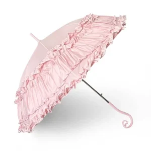 New Birdcage Arched Sunshade Umbrella Lace Trim Lolita Design Auto Open UV Protection for Girls 8 Ribs Iron Handle Princess