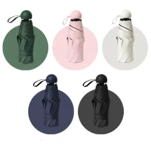 New Design Custom Small Portable Manual Open Folding Umbrella Mini Pocket Umbrella With Custom Logo