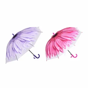 New Design Daisy Rain Straight Kid Umbrella Automatic Open Long Handle Child Umbrella for Kids