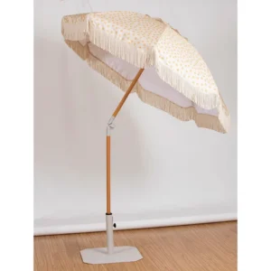 New Design Sunshade Beach Umbrella with Tassels for Hotel Swimming Pool