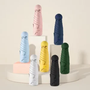 New Design Super Small Mini Pocket Umbrella Custom Logo Printing 5 Fold Umbrella From China