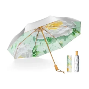 New Fashion Custom High Quality Oil Painting Sunshade Inside Full Color Picture Photo Print Parasol Umbrella