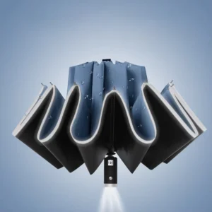 New Folding Automatic Umbrella Smart 3 Fold Clear Umbrella 23 Inch Men Woman Car Led Umbrella with Logo Carton Vintage Plastic