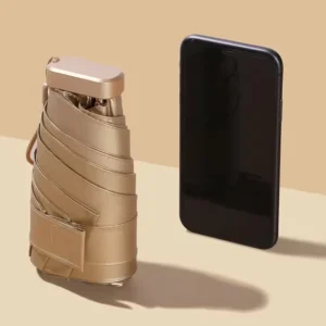 New High Quality Mini Pocket Umbrella Portable 5 Fold Flat Umbrella