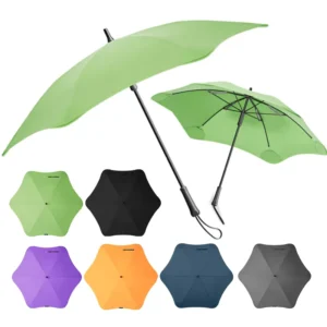 New Luxury Custom Classic 6 Ribs Windproof Umbrella Rounded Corner Travel Semi Automatic Golf Straight Umbrella With Logo