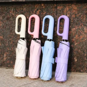 New Model 10 Section Loop Link Double Person Umbrella Wind Resistant Durable All Weather Black Rubber Larger Umbrella
