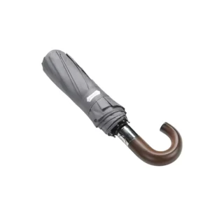 New Popular Portable Automatic Folding Wooden Handle Umbrella for Men