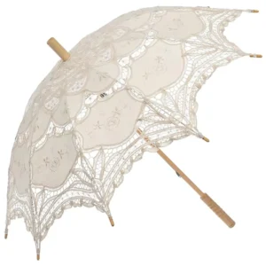 New Popular White Beige Knitted Sun Umbrella Wedding Bridal Shower Decorations Manufacture’s Collection
