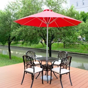 New Releases 9FT Outdoor Leisure Sun Garden Umbrella Patio Automatic Parasol High Wind Resistant
