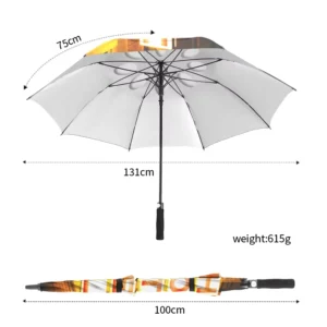 New Style Factory Price 27 30 Inch Windproof Fullprint Logo Big Size Luxury Golf Umbrella Suit for Hotel Doorman
