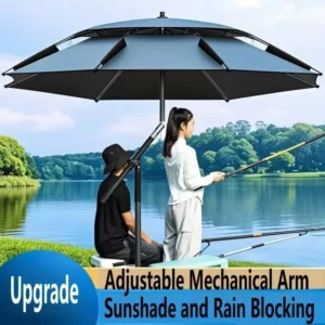 New Version Fishing Umbrella with Mechanical Arm Adjustment Big Fishing Umbrella Large Parasol Outdoor Umbrella