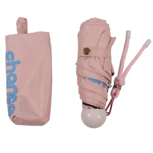 New Women’s Classic Mini 5 Fold Umbrella Sun & Rain Dual Use Custom Logo Portable Available