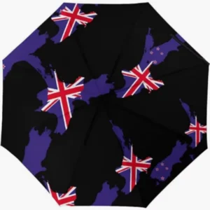 New Zealand Flag Pattern Automatic Folding UV-Protective Umbrella