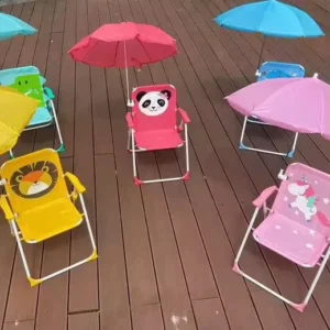 New arrival children beach chair outdoor portable folding chair backrest simple parasol seaside baby seat nice chair umbrella