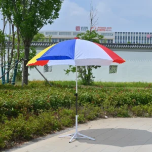 No-Drill Clamp Sun Umbrella 120cm 130cm Multicolor Adjustable Folding Outdoor Beach Parasol