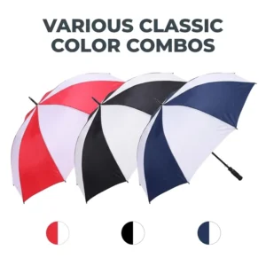 Nylon 8-Rib Golf Umbrella Straight Umbrella Various Colors for Rain and Outdoor Use