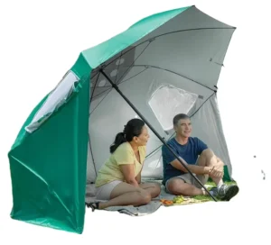 Nylon Manual Sports Umbrella with Vented Design for Outdoor Fishing, Camping and Football