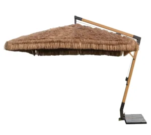 OEM 8.2-Foot Thatched Hula Straw Beach Parasol Umbrella for Hotel Swimming Pools
