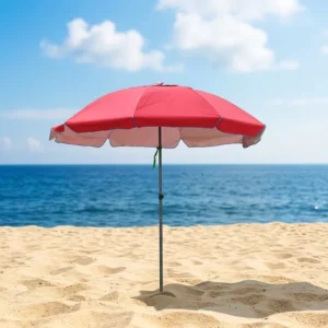 OEM Custom Logo Foldable Lightweight Beach Umbrella Waterproof UV Block Large Outdoor Sunshade Portable Parasol