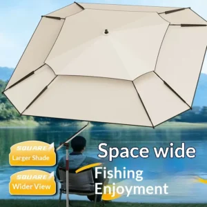 OEM Fishing Umbrella Square Large Outdoor Universal Thickened Sunscreen Folding Portable Vinyl Iron Sunshade Umbrella