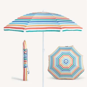 OEM Large Outdoor Parasol for Garden Courtyard Stall, Boho Beach Sand Travel Summer Sun Shade