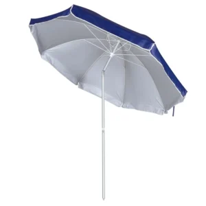 OEM Logo Printed Beach Umbrella 8.5 Feet Big Size Portable Anti UV Sun Umbrella Outdoor Shade Parasol With Tilt