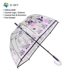 OEM ODM Custom Printed Children Umbrella Night Reflective Strip Windproof Sun Rain Umbrella for School Student Promotional Gifts