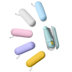 OEM Pocket Capsule Parasol Portable UV Mini 5-Fold Sun Umbrella