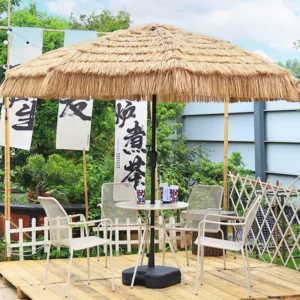 OEM Thatch Patio Umbrella, Tropical Palapa, Raffia Tiki Hut, Hawaiian Hula Beach Umbrella