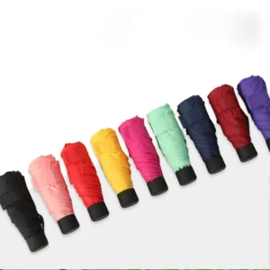 OEM Windproof Small Mini Custom Pocket Umbrella 5 Fold Lightweight Portable Sun Umbrella Manual Five Folding Ladies Umbrellas