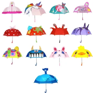 OVIDA 18 “8 Bone New Cute Children’s Umbrella Creative 3D Model Ears Factory Price Custom logo and Appearance