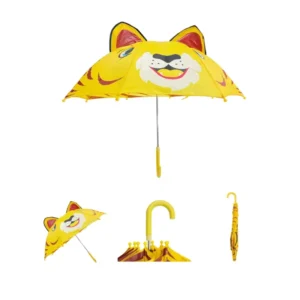 OVIDA Custom Cute Animal Shape 3D Children’s Umbrella Manual Opening Hanging Design Back to School