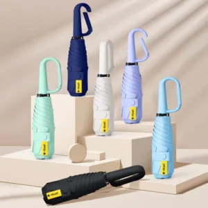 Official Folding Hooked Umbrella Stormproof Water Repellent Heat Insulation Sun Rain Portable Compact Supply Net
