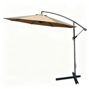 Offset Banana Umbrella Vented Canopy Heavy Duty Iron Side Pole Modern Design Waterproof Foldable Outdoor Courtyard Hotel
