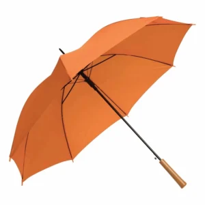 Orange Auto-Open Straight Umbrella with Straight Handle