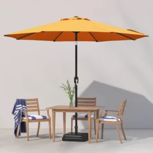 Orange Heavy Duty Courtyard Patio Center Pole Sunshade Umbrella